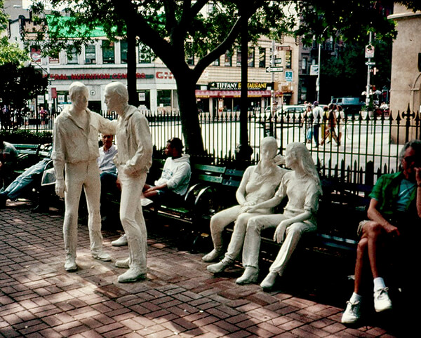 George Segal gay couple statues at Stonewall National Monument NYC.