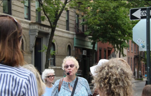 Joyce Gold tour with VIllage Preservation group